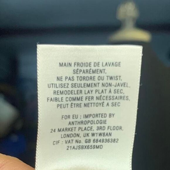 Anthropology Asymmetrical Brown Fairy Boho Cotton Top Cardigan Sleeve Size Small - Picture 4 of 5